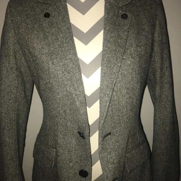 G-Star Raw Tweed Blazer Jacket Gray Marl Lined S - Picture 2 of 6